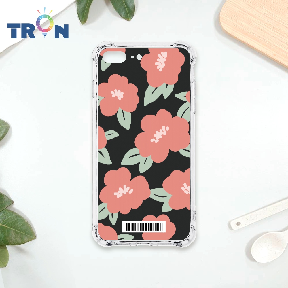 TRON IPhone 7/8 PLUS 平塗手繪花A款 載具 四角防摔殼 手機殼