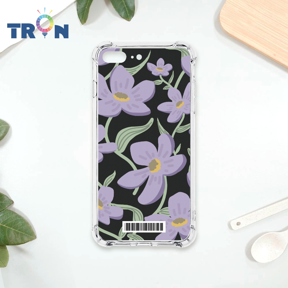 TRON IPhone 7/8 PLUS 平塗手繪花B款 載具 四角防摔殼 手機殼