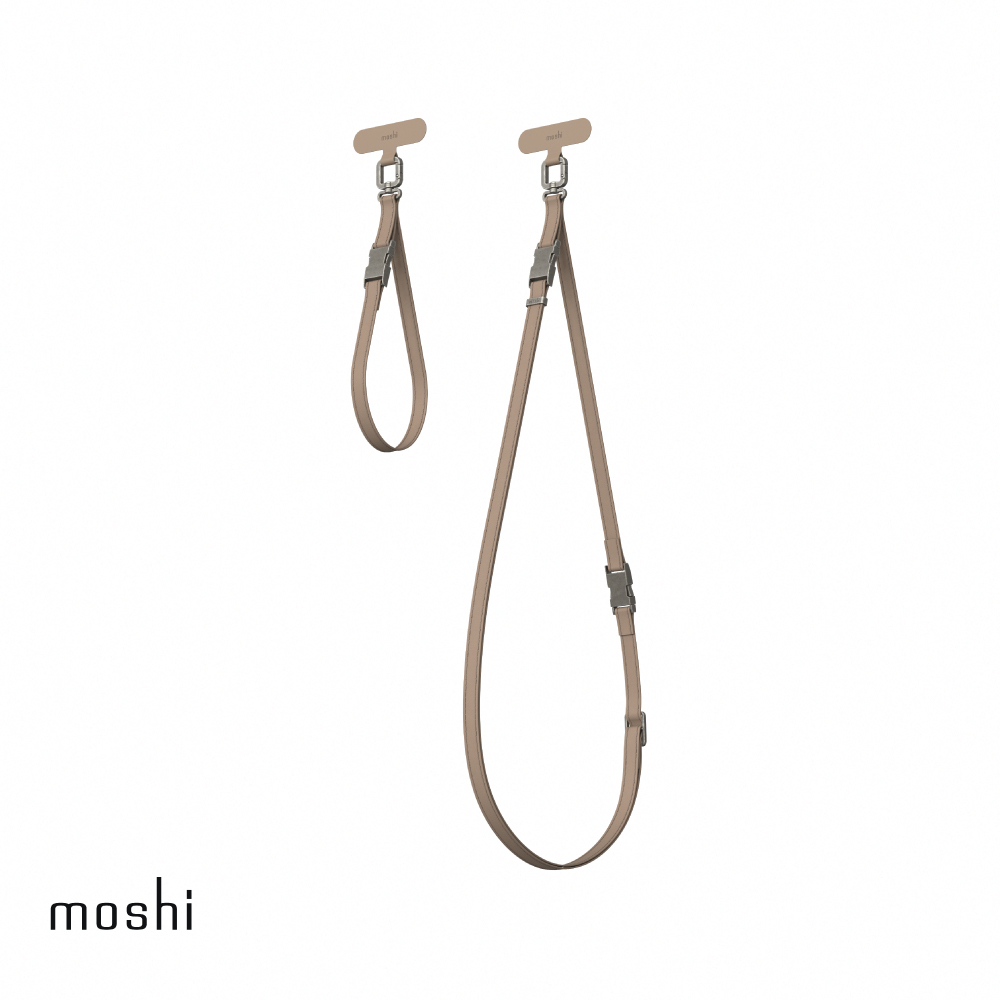 Moshi 二合一背帶/手腕帶 -燻木棕