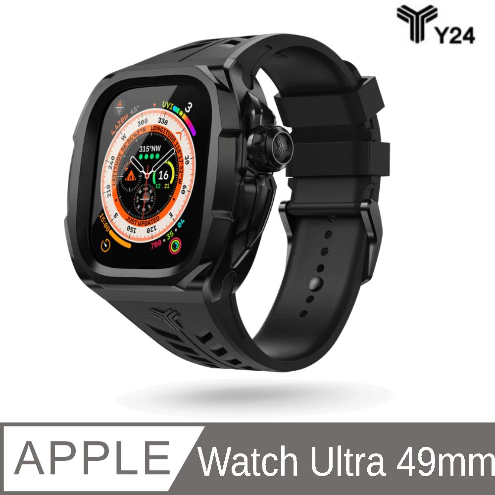 【Y24】Apple Watch Ultra 49mm 不鏽鋼防水保護殼 (黑色)