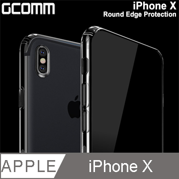 GCOMM iPhone X 5.8吋 Round Edge Protection 清透圓角防滑邊保護殼 清透明