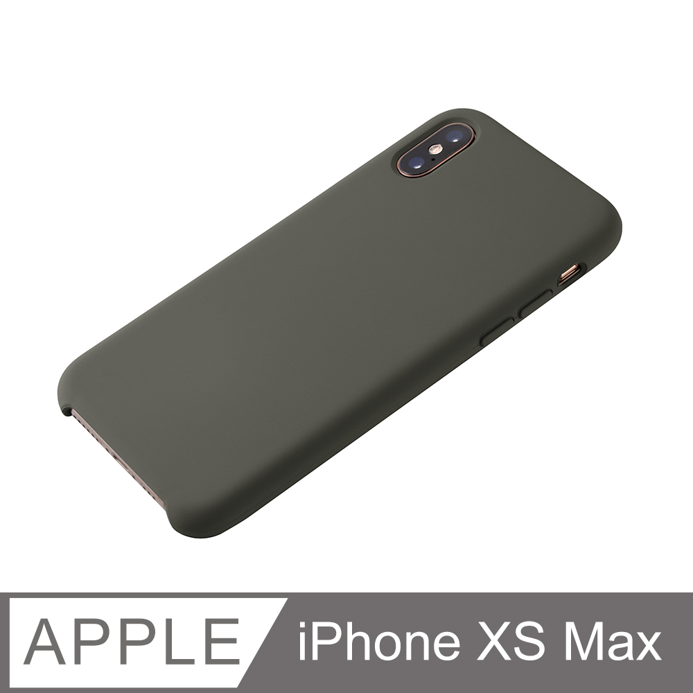 【液態矽膠殼】iPhone Xs Max 手機殼 iXs Max 保護殼 矽膠 軟殼 (深橄欖)