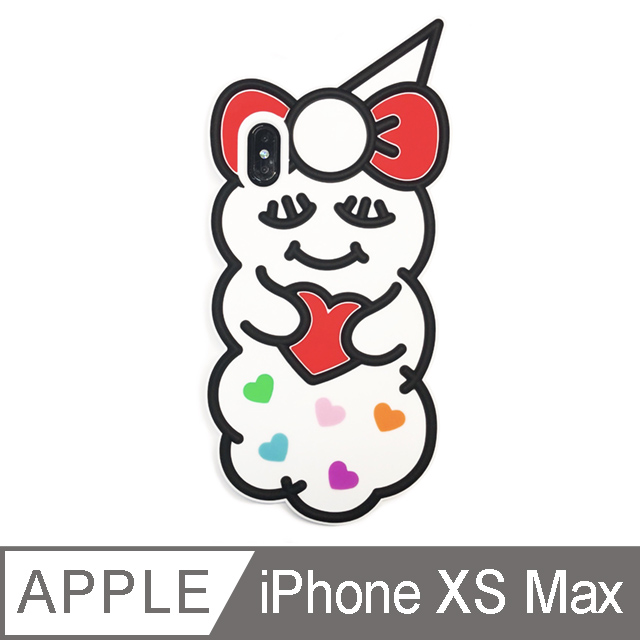 【Candies】蝴蝶結睡眠寶寶(彩虹愛心)手機殼-iPhone XS Max