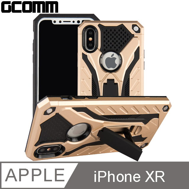 GCOMM Solid Armour 防摔盔甲保護殼 iPhone XR 黃金盔甲