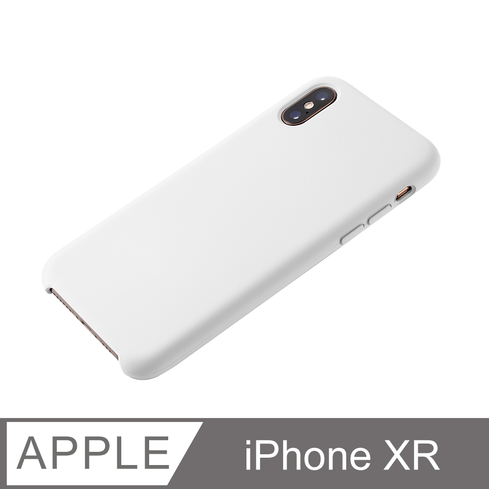 【液態矽膠殼】iPhone XR 手機殼 iXR 保護殼 矽膠 軟殼 (白色)