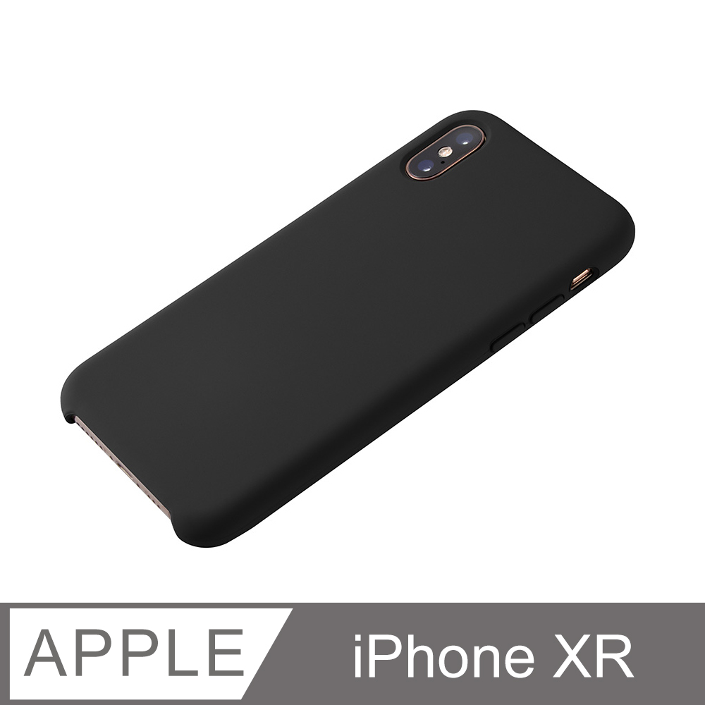 【液態矽膠殼】iPhone XR 手機殼 iXR 保護殼 矽膠 軟殼 (黑)
