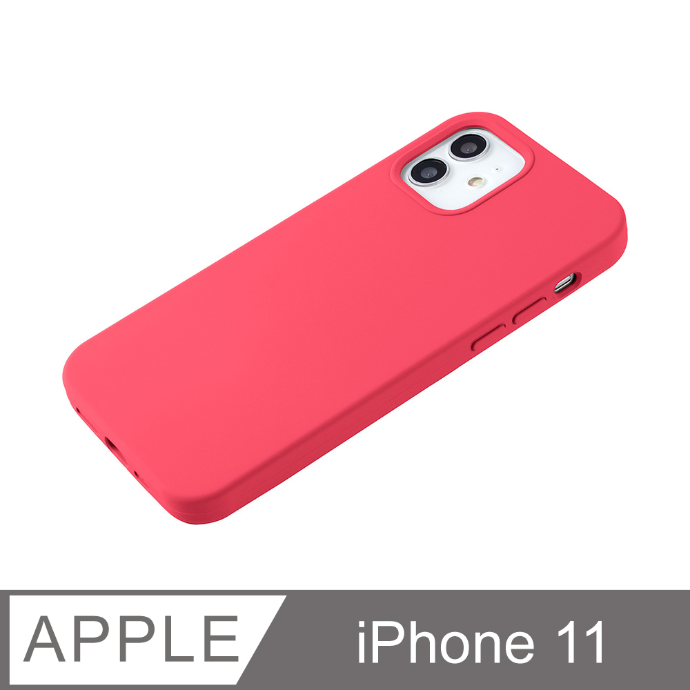 【液態矽膠殼】iPhone 11 手機殼 i11 保護殼 矽膠 軟殼 (山茶)