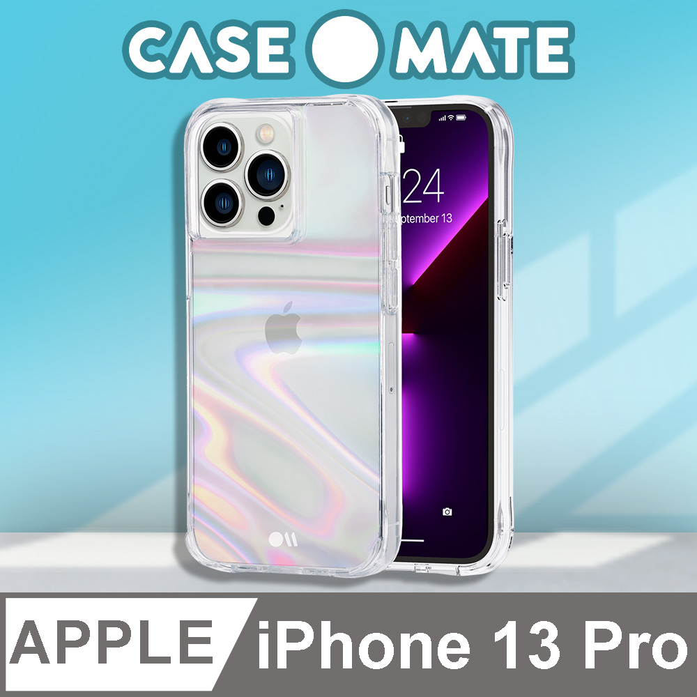 美國 Case●Mate iPhone 13 Pro Soap Bubble 幻彩泡泡防摔抗菌手機保護殼