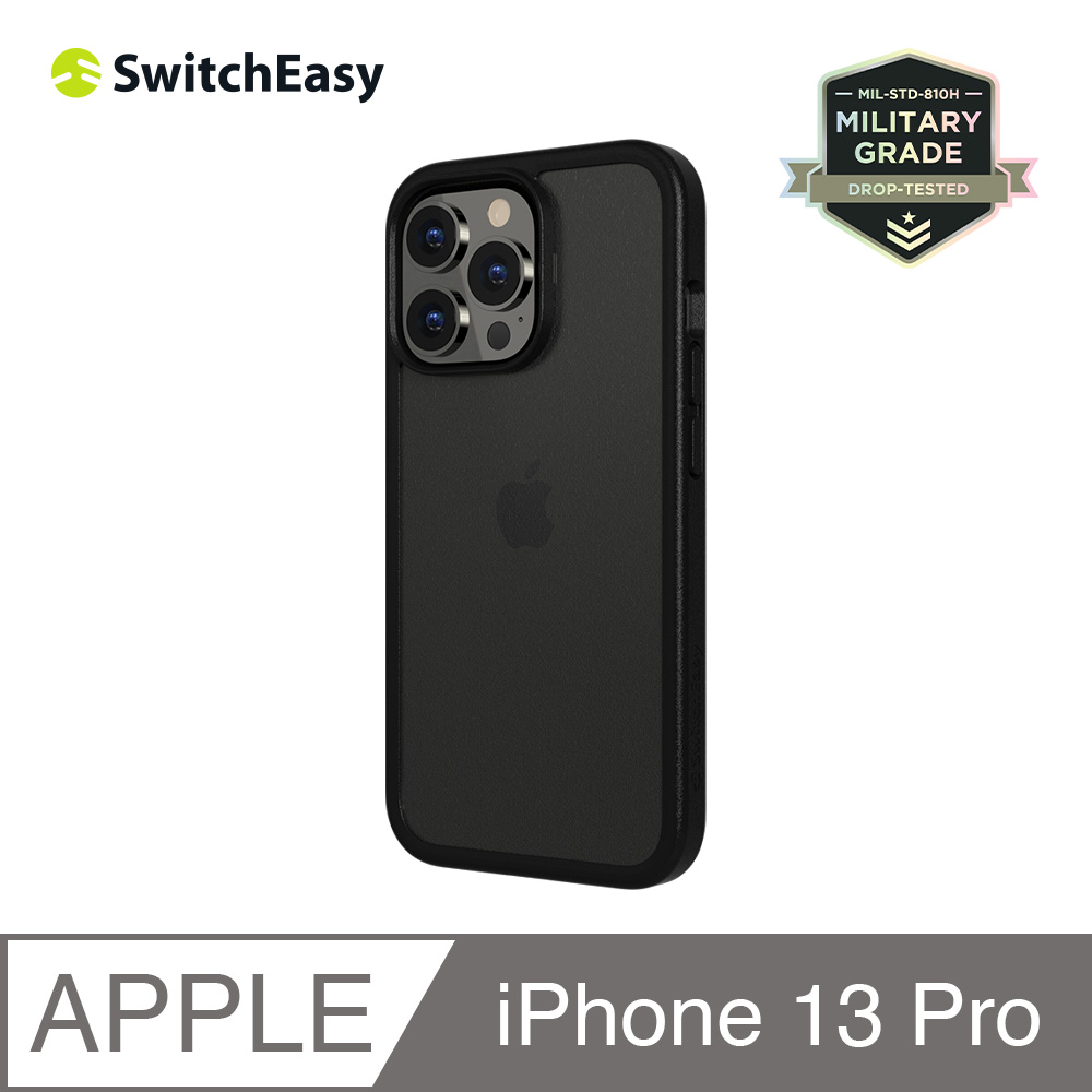 美國魚骨 SwitchEasy iPhone 13 Pro 6.1吋 AERO Plus 超薄防摔保護殼 霧透黑(支援MagSafe)