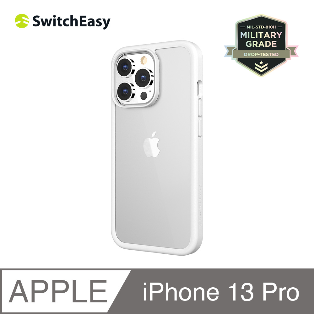 美國魚骨 SwitchEasy iPhone 13 Pro 6.1吋 AERO Plus 超薄防摔保護殼 透明白(支援MagSafe)