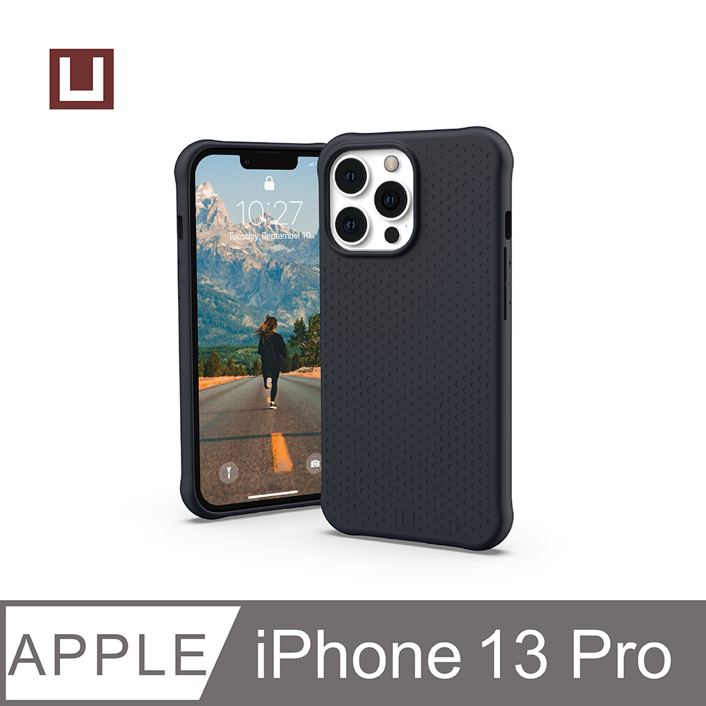 [U iPhone 13 Pro 耐衝擊矽膠保護殼-黑