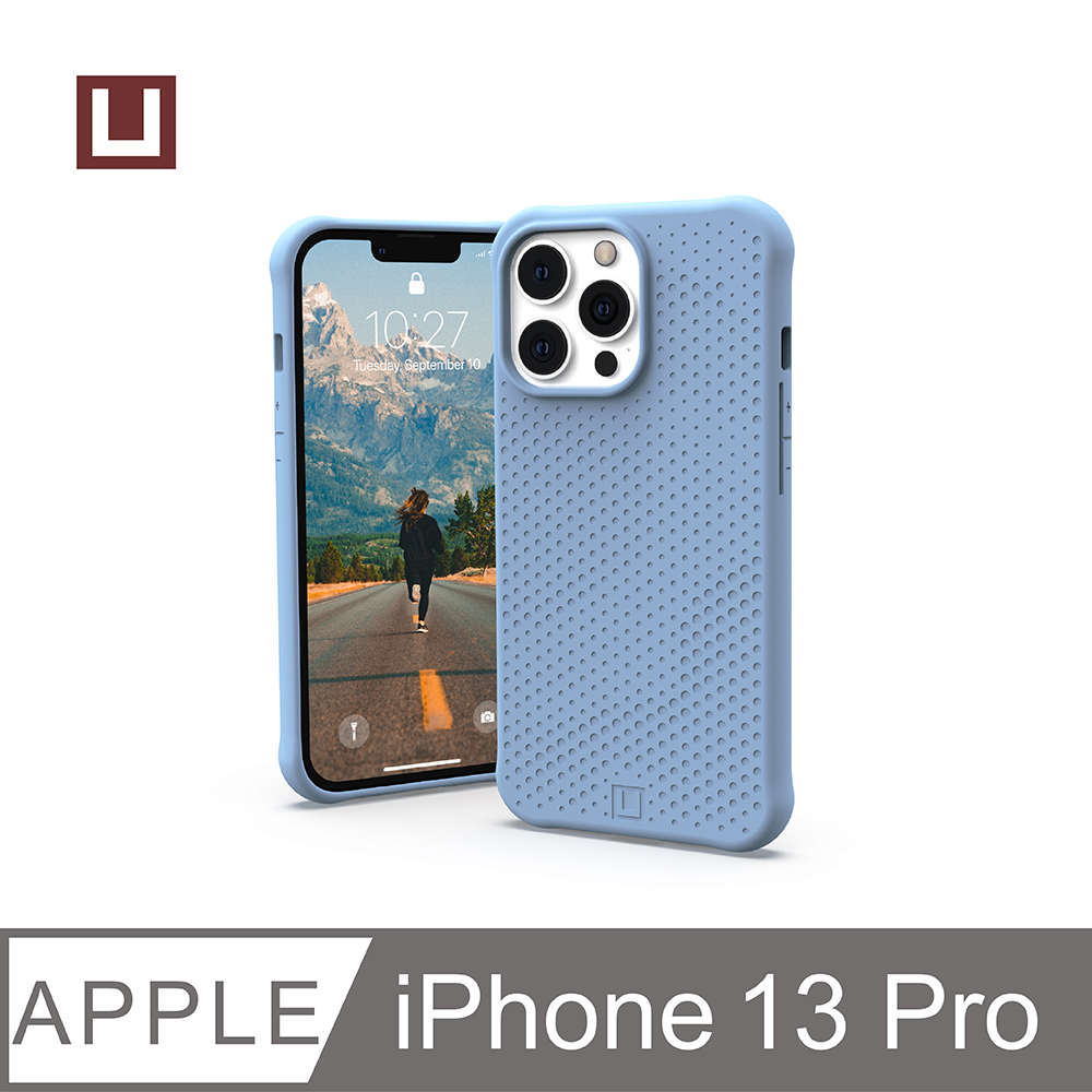 [U iPhone 13 Pro 耐衝擊矽膠保護殼-藍