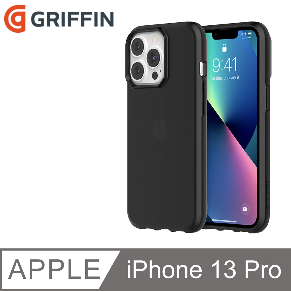 Griffin iPhone 13 Pro (6.1吋) Survivor Clear軍規防摔殼-透黑(1.8米防摔)