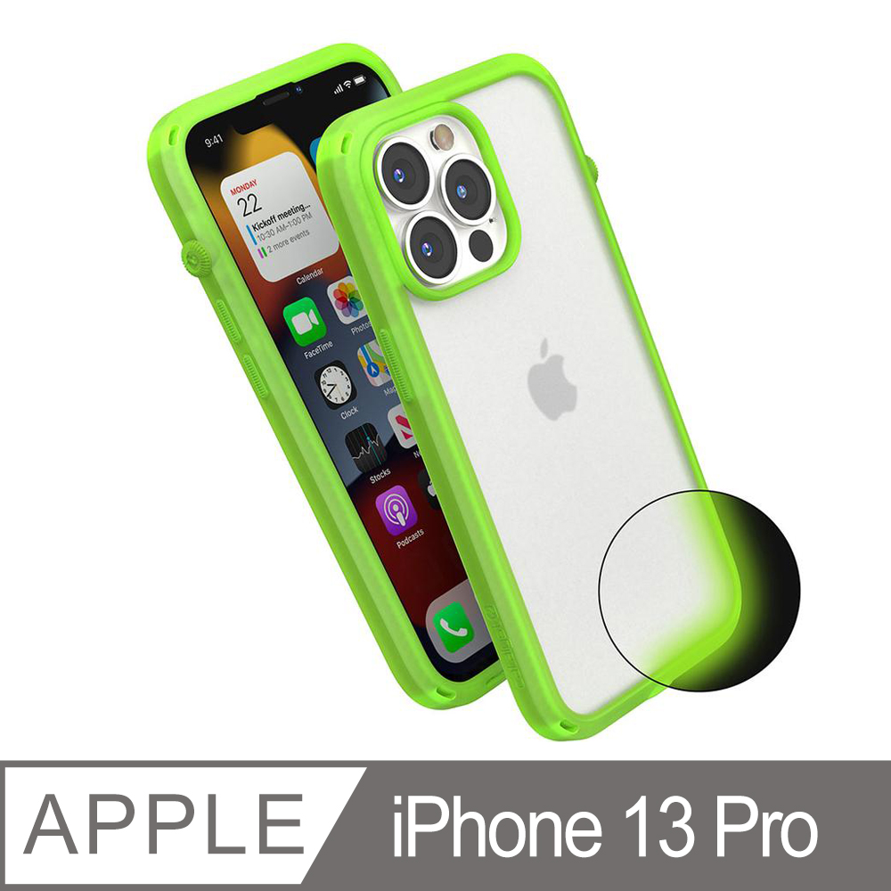 CATALYST iPhone13 Pro (6.1吋) 防摔耐衝擊保護殼●螢光綠