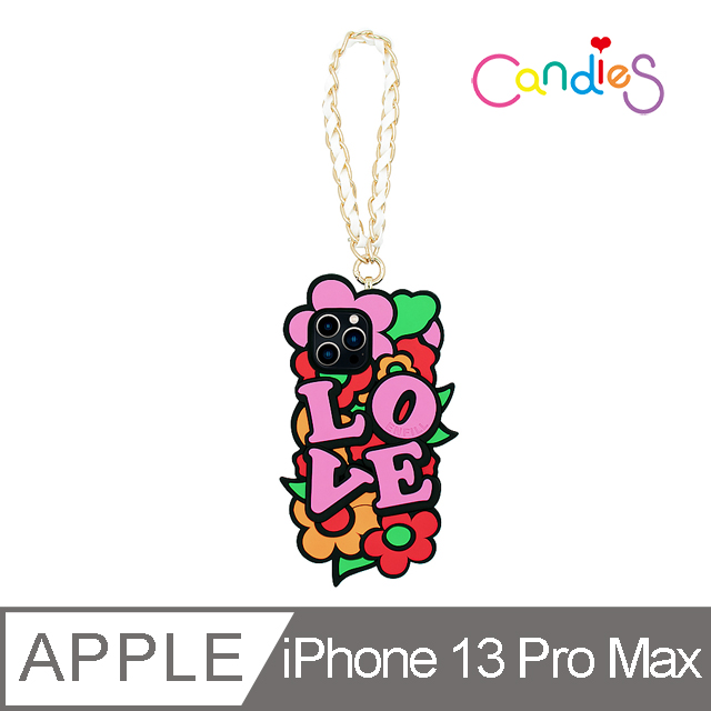 【Candies】iPhone 13 Pro Max - 愛之綻放手機殼(紅)-附白鏈