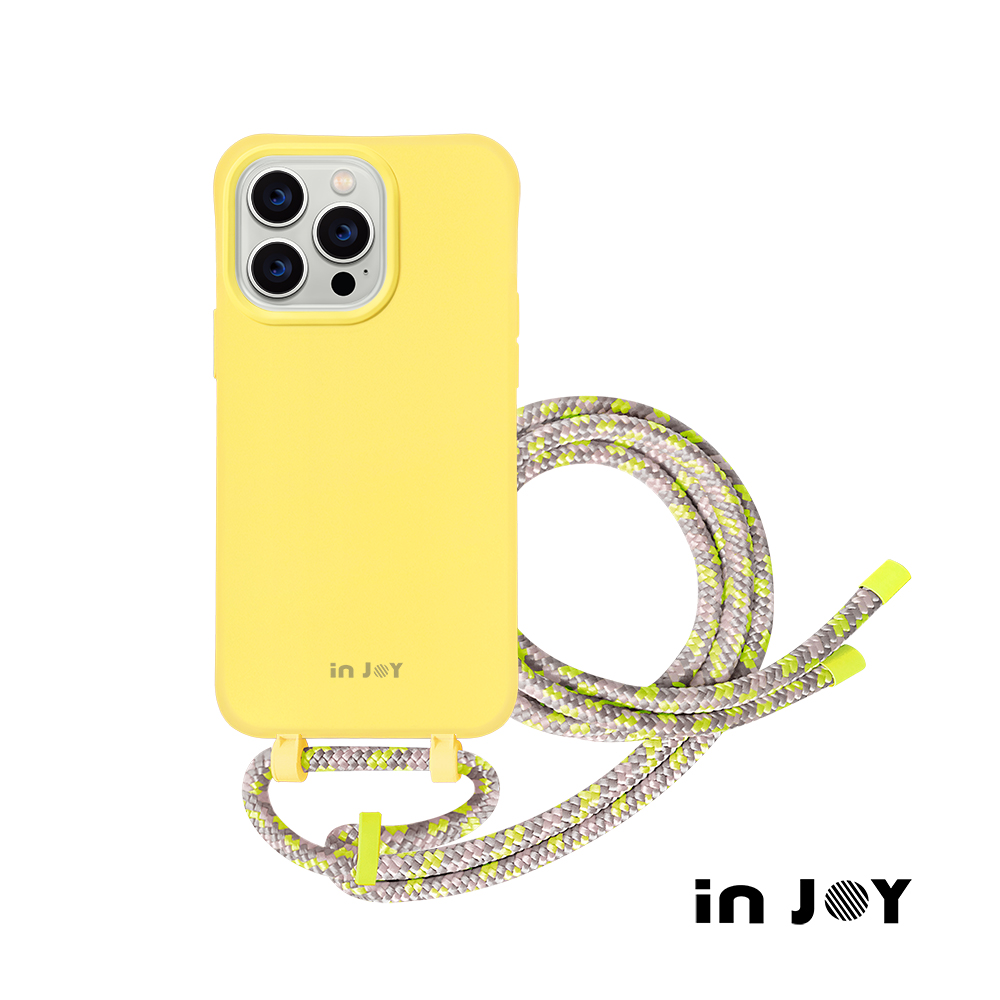 INJOY mall iPhone 13/12/11/XR/XS/X/SE3 系列 可拆式 Urban Colourful 陽光黃 背繩防摔手機殼 A款