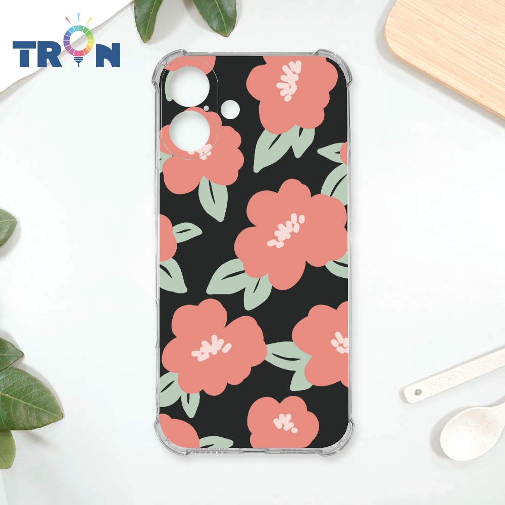 TRON IPhone 16 PLUS 平塗手繪花A款 四角防摔殼 手機殼