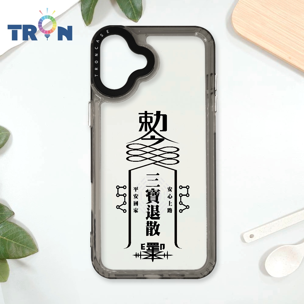 TRON IPhone 16 PLUS 現代符咒三負能量退散順利 太空殼 透黑款 手機殼