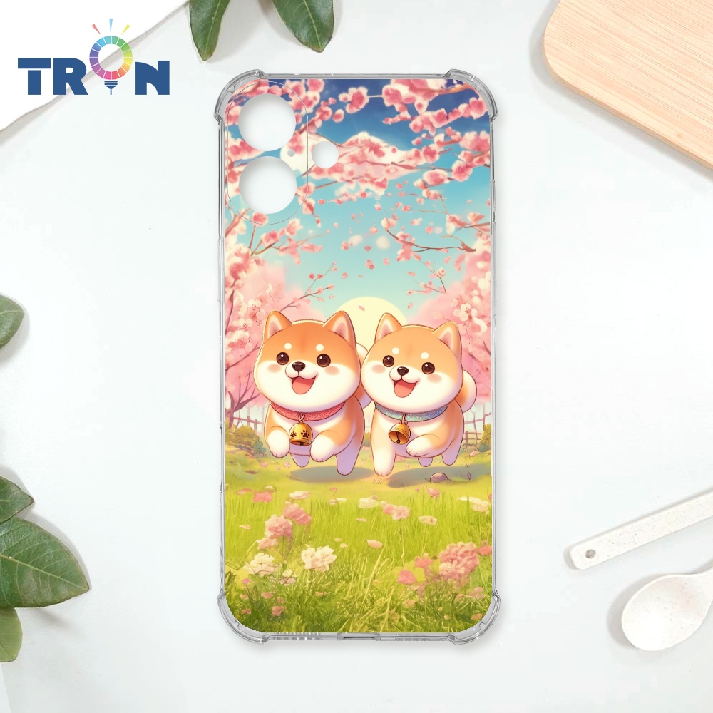 TRON IPhone 16 PLUS 櫻花柴犬系列 四角防摔殼 手機殼