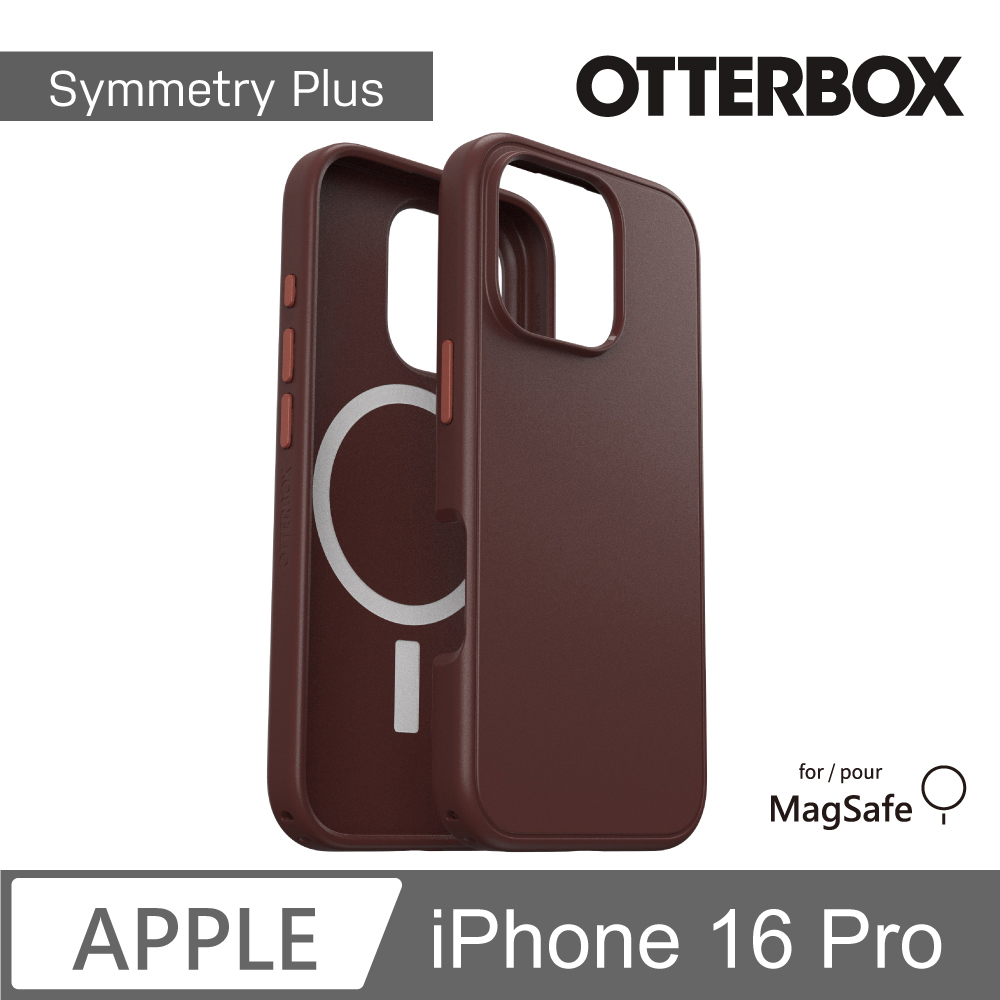 【OtterBox】iPhone 16 Pro 6.3吋 Symmetry Plus 炫彩幾何保護殼-褐(支援MagSafe)