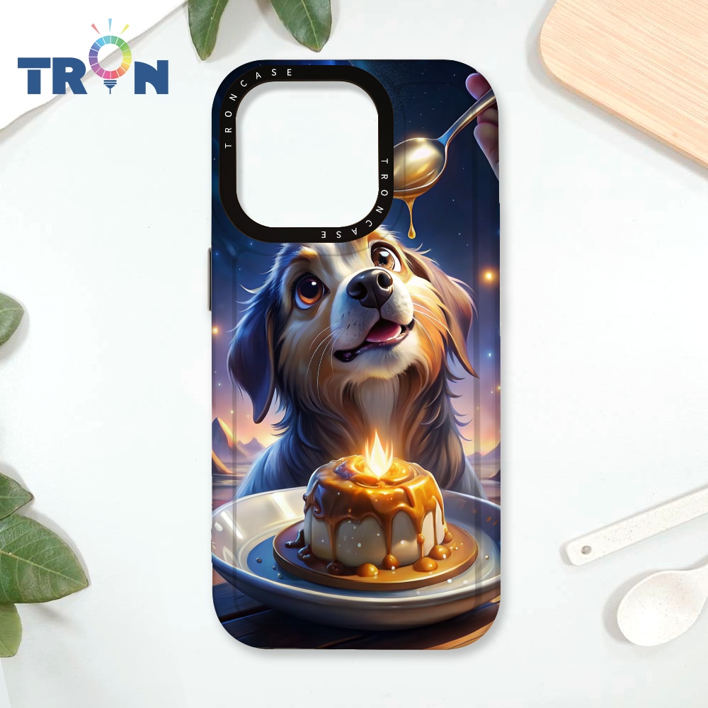 TRON IPhone 16 Pro 吃布丁的動物 太空殼 透黑款 手機殼