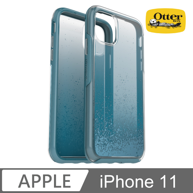 OB iPhone 11 Symmetry炫彩透明保護殼-透藍
