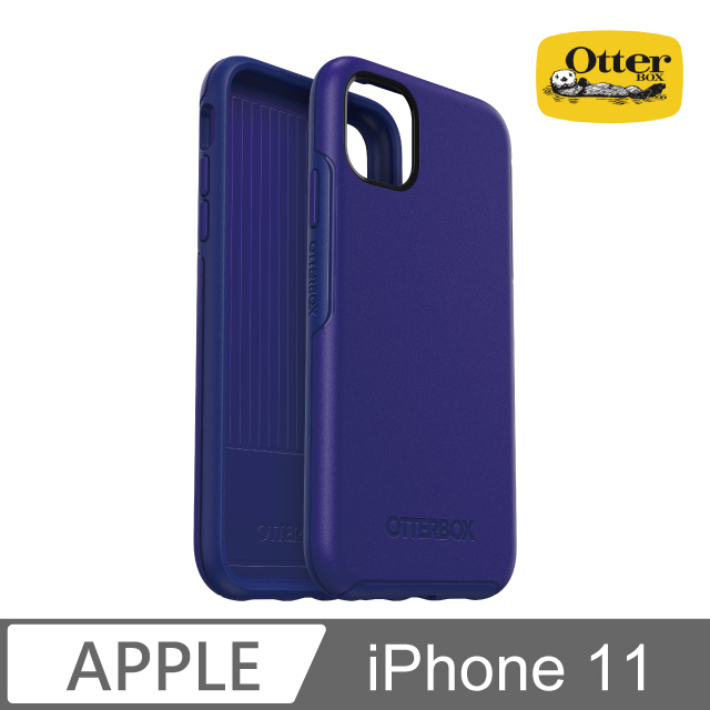 OB iPhone 11 Symmetry炫彩幾何保護殼-藍