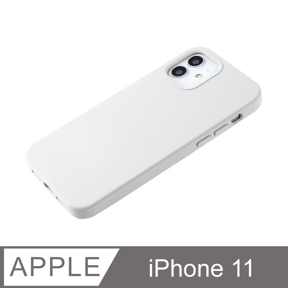 【液態矽膠殼】iPhone 11 手機殼 i11 保護殼 矽膠 軟殼 (白)
