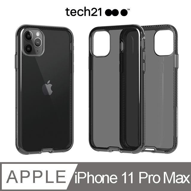 英國Tech 21抗衝擊PURE TINT防撞硬式透黑保護殼－iPhone 11 Pro Max