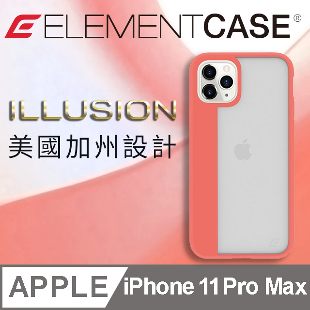 美國 Element Case iPhone 11 Pro Max Illusion 輕薄幻影軍規殼 - 珊瑚橘