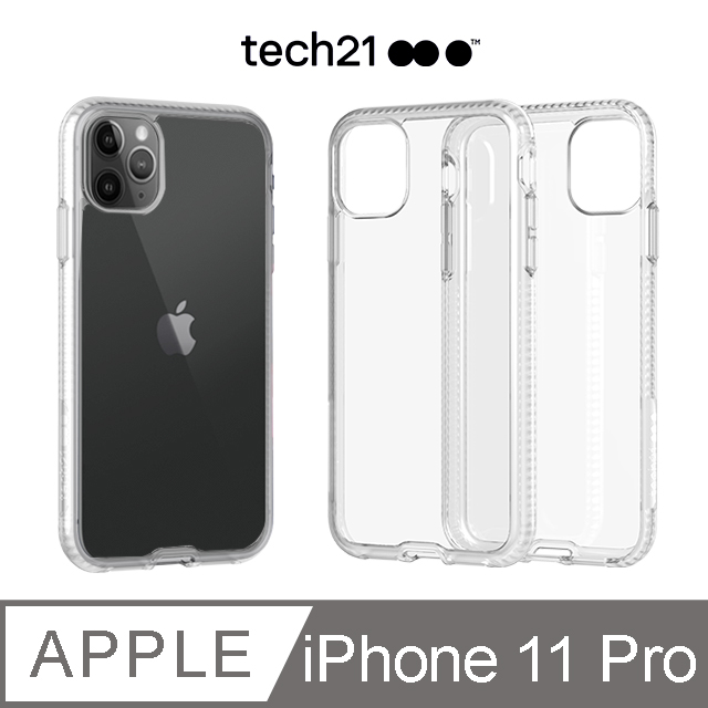 英國Tech 21抗衝擊PURE CLEAR防撞硬式清透保護殼－iPhone 11 Pro