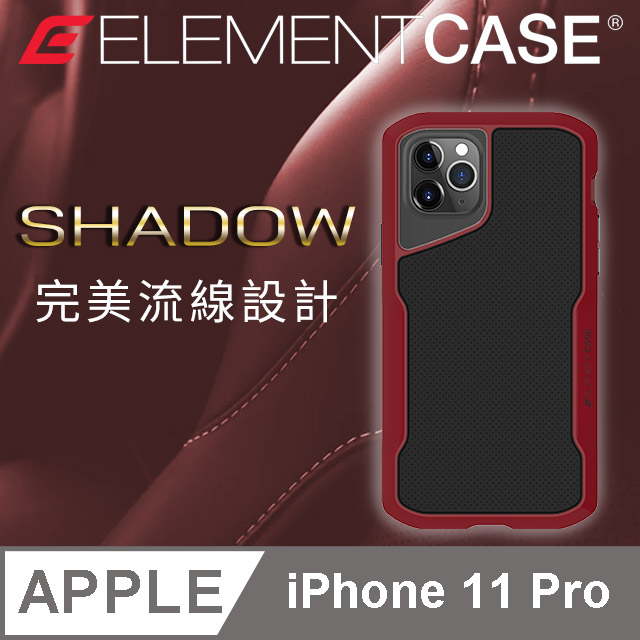 美國 Element Case iPhone 11 Pro Shadow 流線手感軍規殼 - 紅黑