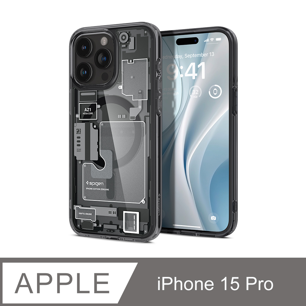 Spigen iPhone 15 Pro Ultra Hybrid MagFit-磁吸防摔保護殼(透視結構)