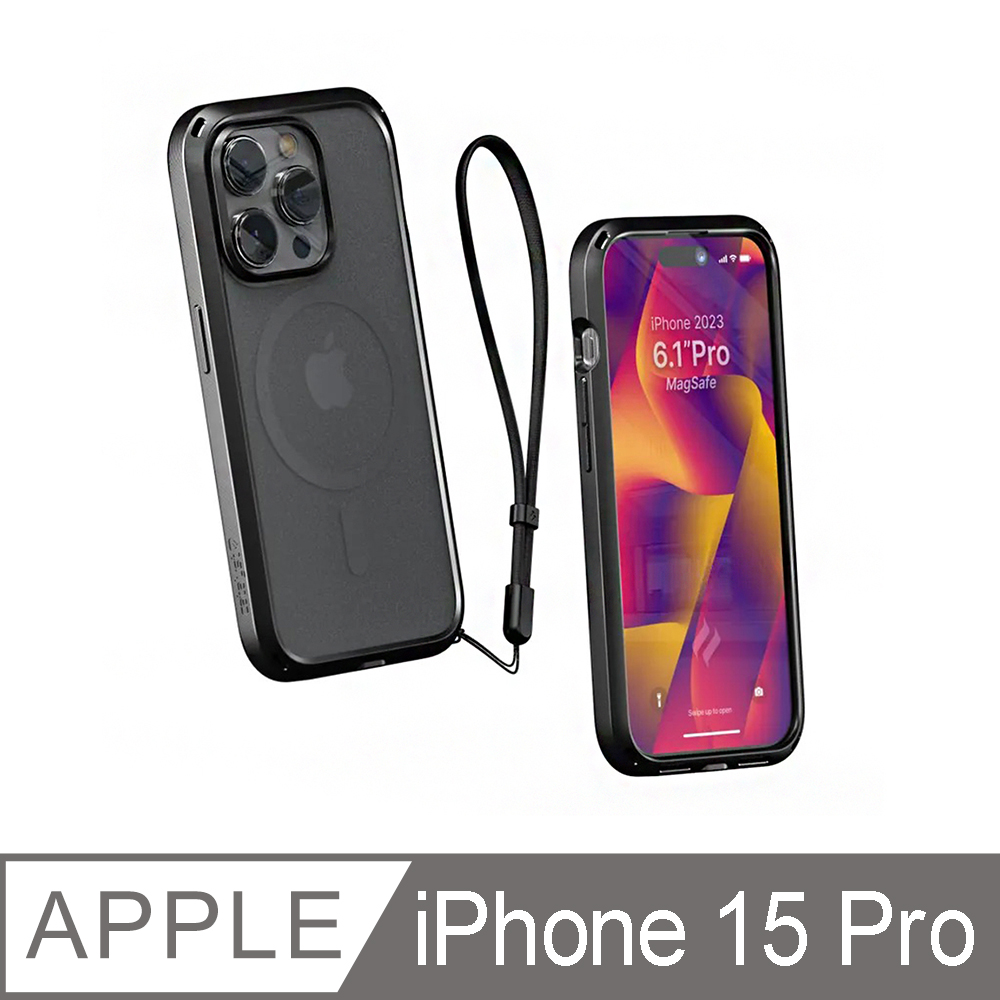 CATALYST iPhone15 Pro (6.1吋) MagSafe防摔耐衝擊保護殼●霧黑