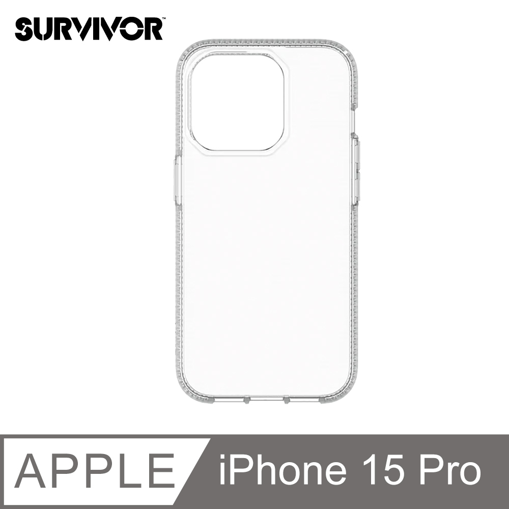 Griffin iPhone 15 Pro (6.1吋) Survivor Clear 透明軍規防摔殼