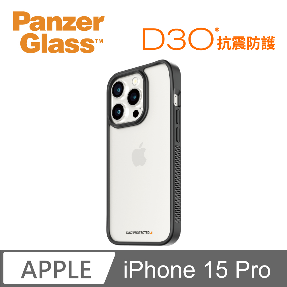 【PanzerGlass】iPhone 15 Pro 6.1吋 ClearCase 能量吸收材料D3O漾玻防摔殼-黑