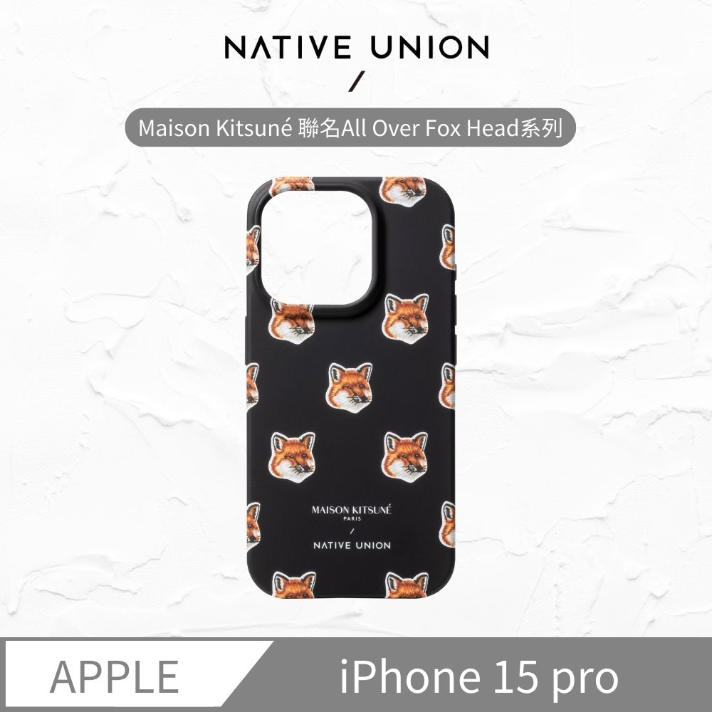 Maison Kitsuné 聯名All Over Fox Head系列- iPhone 15 Pro手機殼
