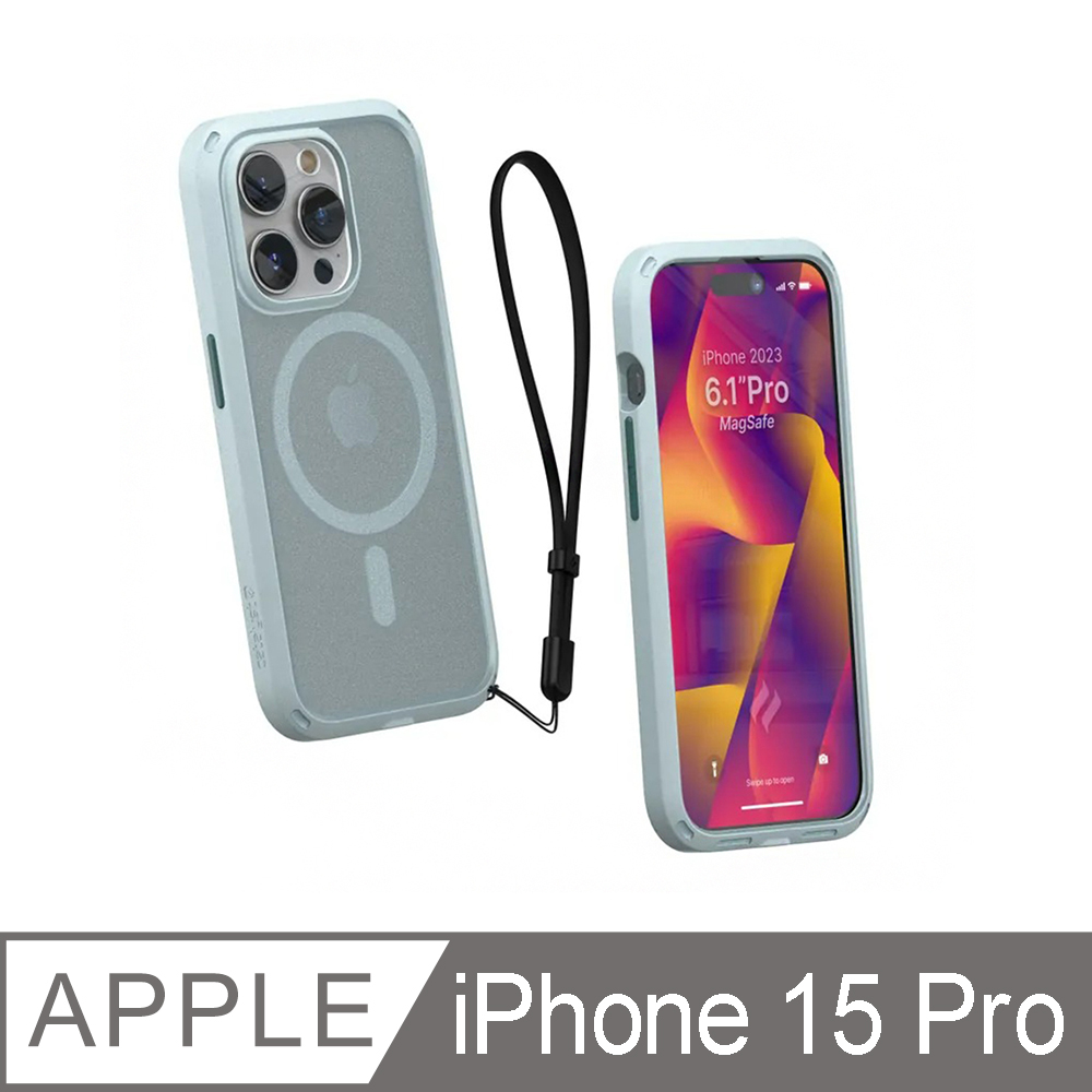 CATALYST iPhone15 Pro (6.1吋) MagSafe防摔耐衝擊保護殼●霧灰綠
