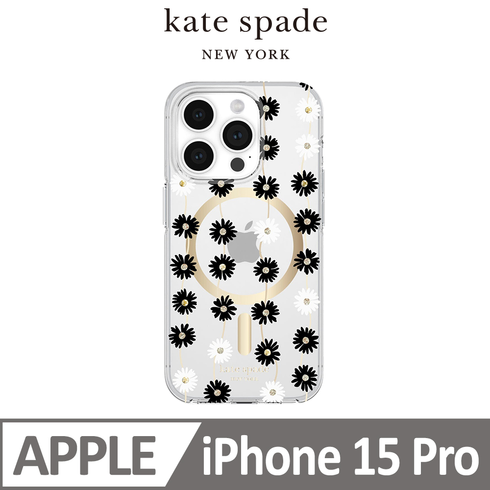 【kate spade】iPhone 15 Pro MagSafe 精品手機殼 雛菊花戀