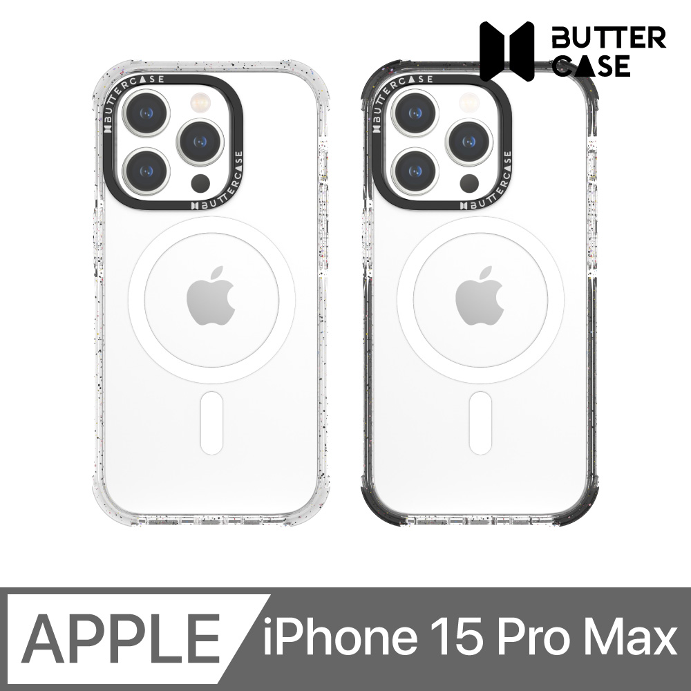 BUTTERCASE iPhone 15 Pro Max Inspire磁吸防摔手機殼-白邊/黑邊