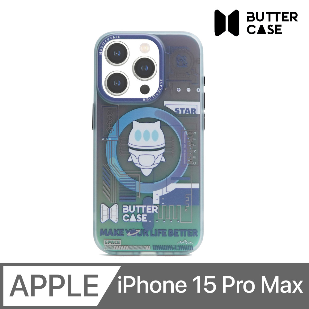 BUTTERCASE iPhone 15 Pro Max Mars-Mission磁吸夜光防摔手機殼-航太