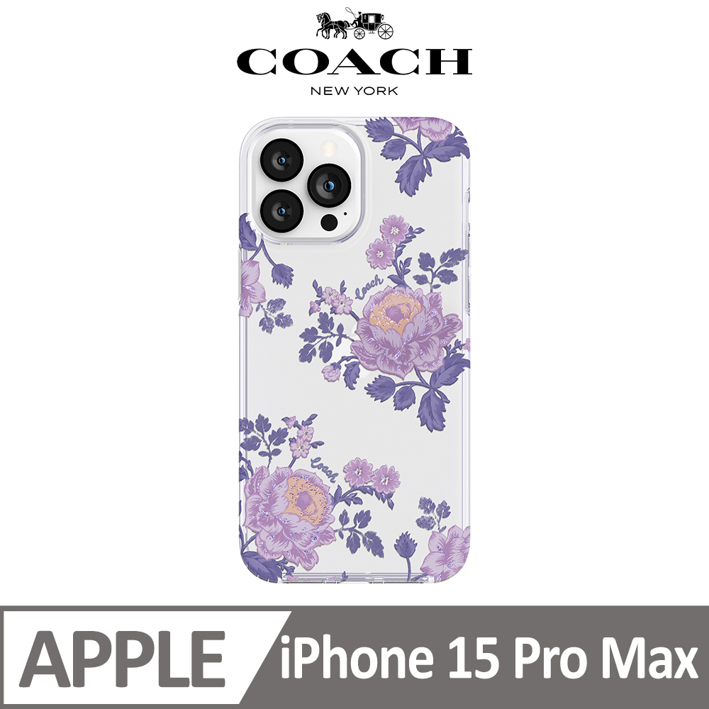 【COACH】iPhone 15 Pro Max 手機殼 牡丹