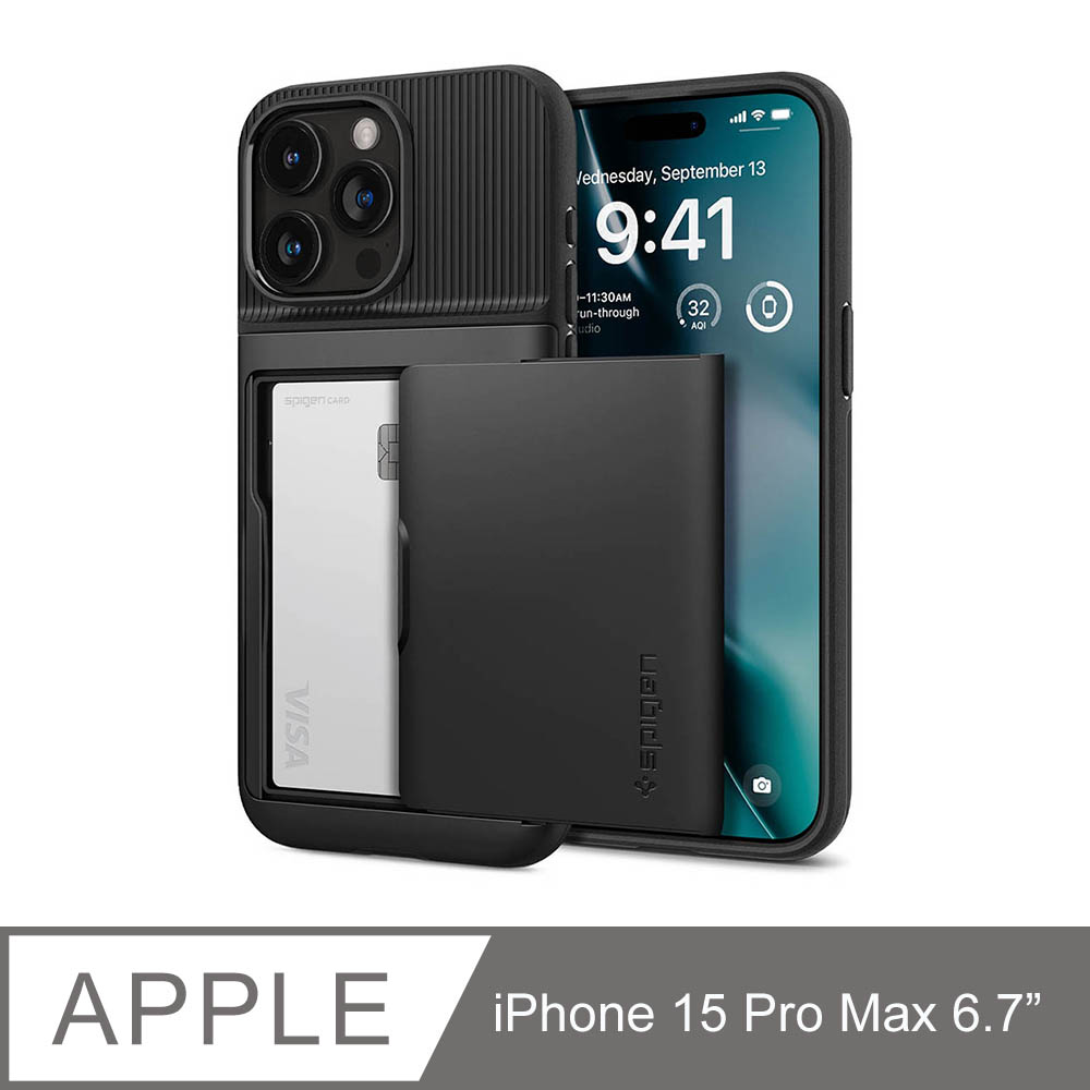 Spigen iPhone 15 Pro Max Slim Armor CS 卡夾軍規防摔殼