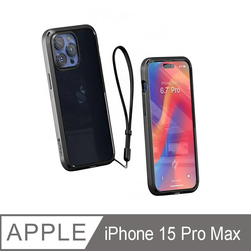 CATALYST iPhone15 Pro Max(6.7吋)防摔耐衝擊保護殼●黑色