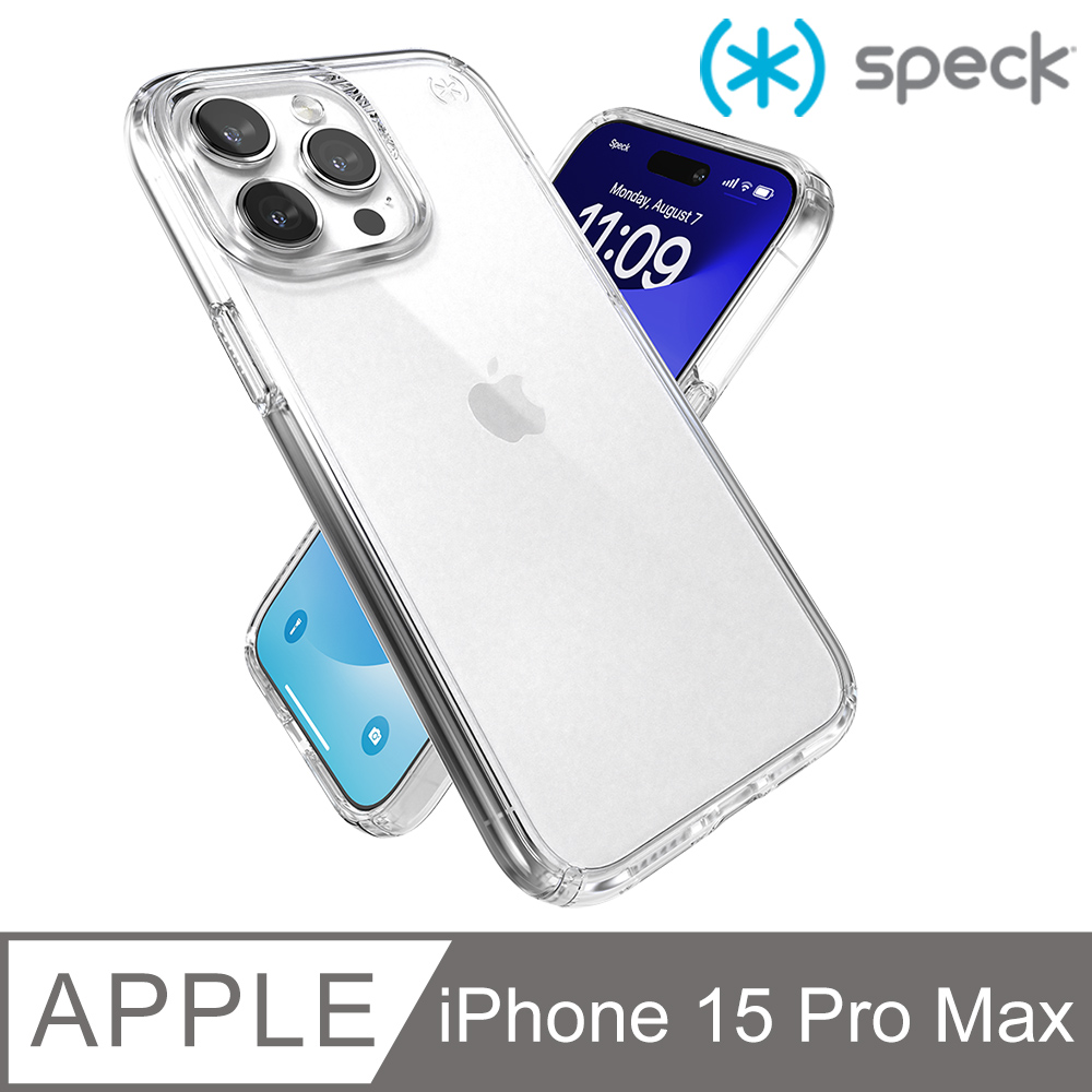 Speck iPhone 15 Pro Max (6.7吋) Presidio Perfect-Clear 透明防摔殼