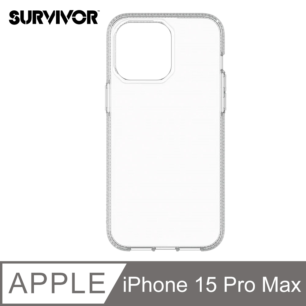 Griffin iPhone 15 Pro Max (6.7吋) Survivor Clear 透明軍規防摔殼