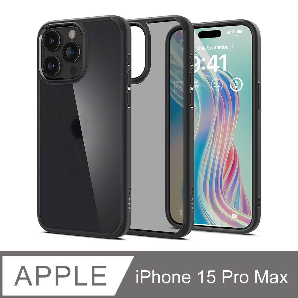Spigen iPhone 15 Pro Max Ultra Hybrid 防摔保護殼(霧透黑)