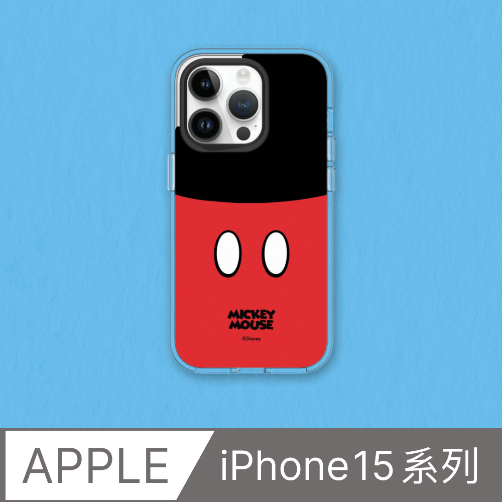 【犀牛盾】iPhone 15系列Clear透明防摔手機殼｜迪士尼-米奇系列-米奇衣服