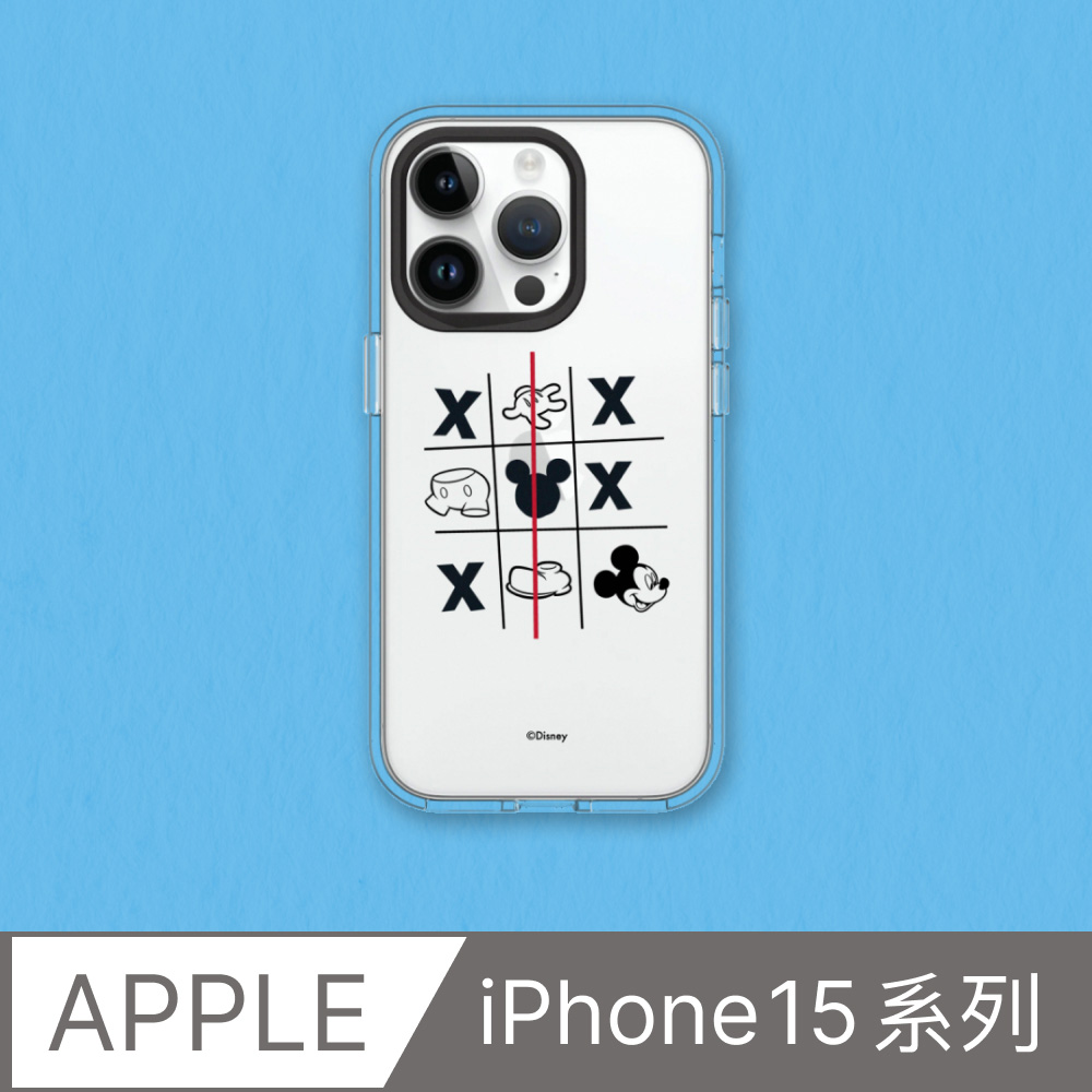 【犀牛盾】iPhone 15系列Clear透明防摔手機殼｜迪士尼-米奇系列-XOXO米奇