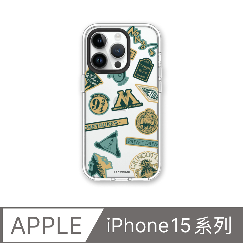 【犀牛盾】iPhone 15系列Clear透明防摔手機殼｜哈利波特-Sticker-Wizarding World